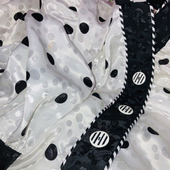 Vintage ANTHONY SICARI 2 pc SET BLOUSON TOP SKIRT 6 black white red pink NWT USA - Picture 3 of 7